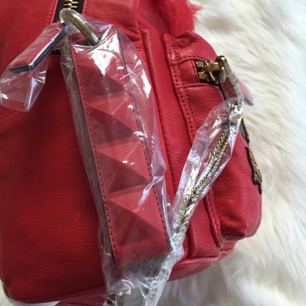 MCM Stark Leather Insignia Backpack